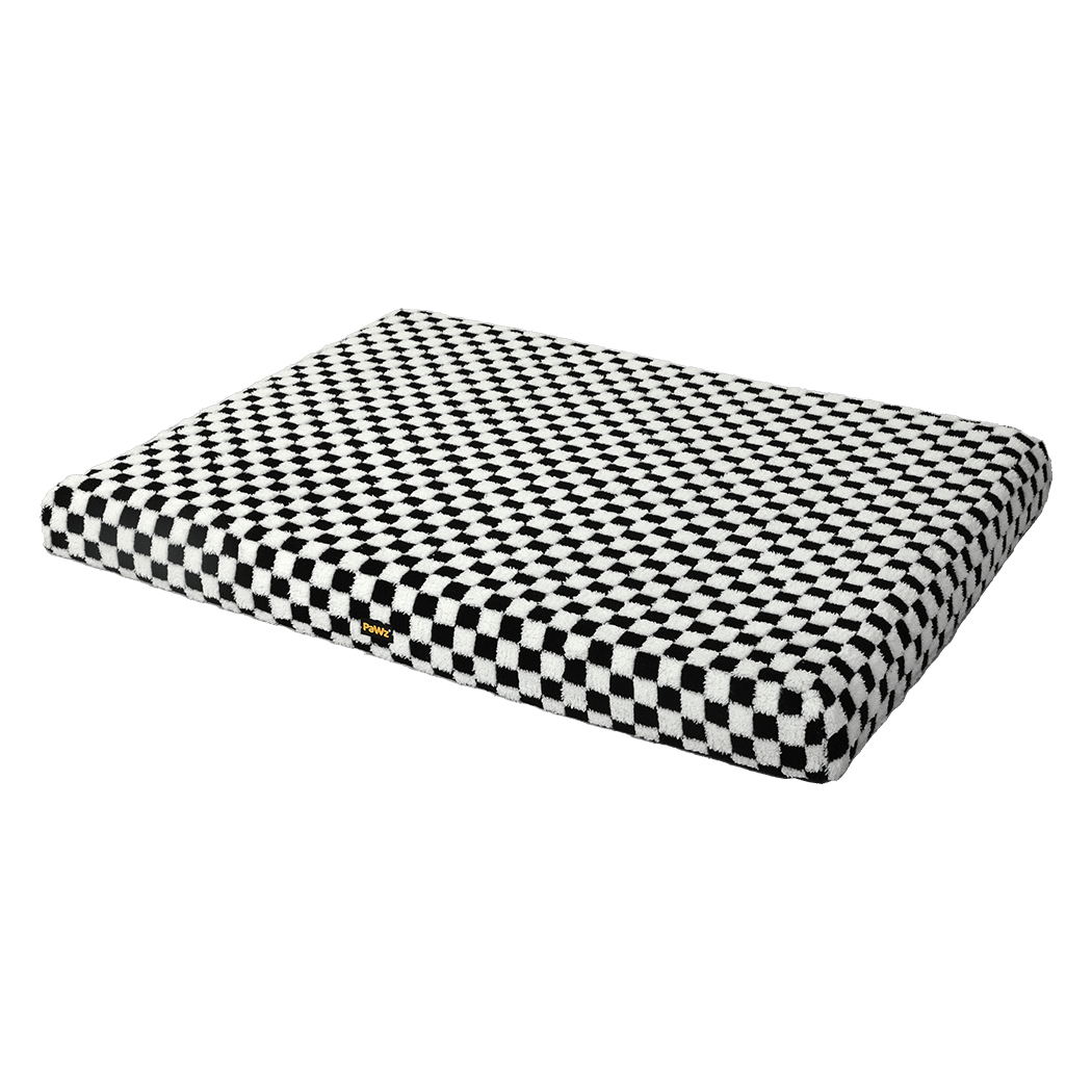 Orthopedic Memory Foam Dog Bed with Waterproof Sherpa Mat - Black and White - Rivercity House & Home Co. (ABN 18 642 972 209) - Affordable Modern Furniture Australia