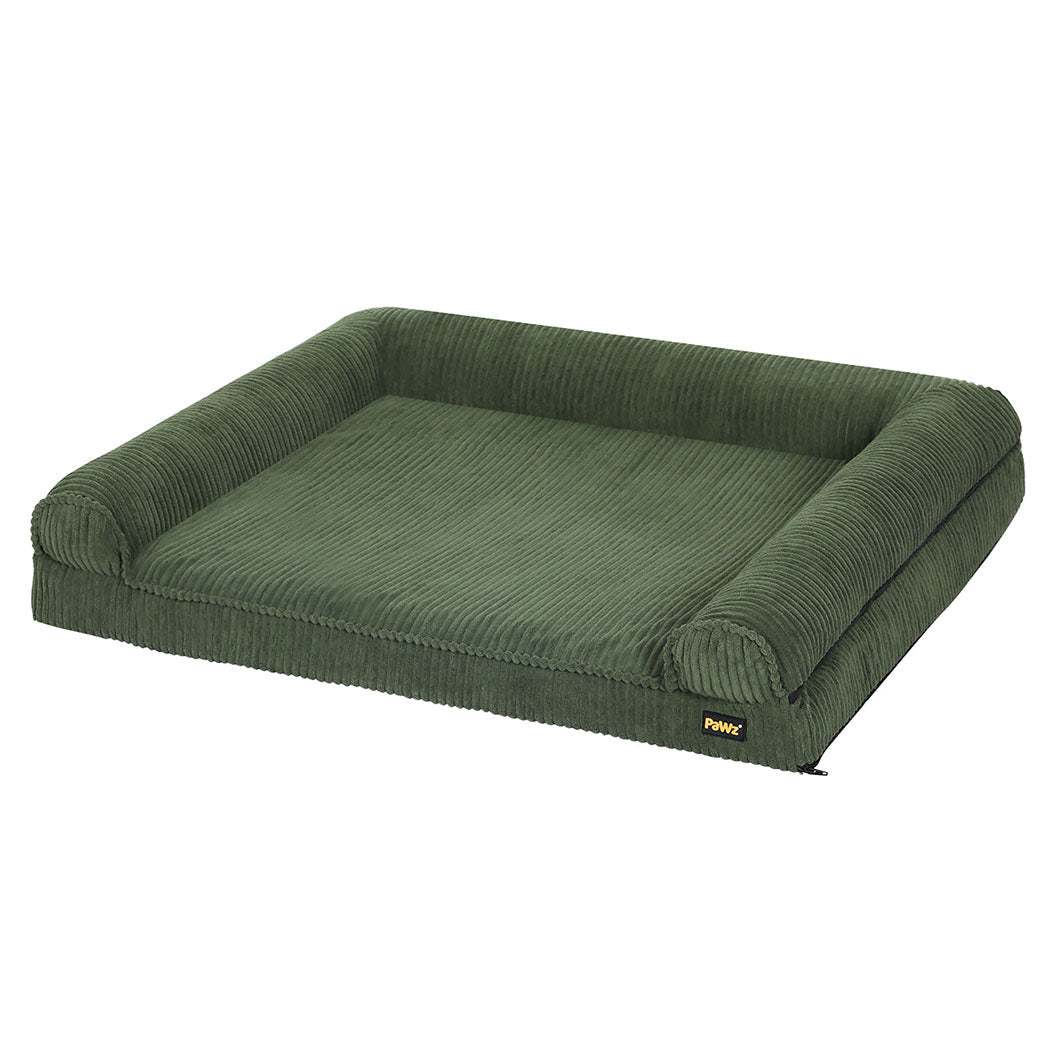 Orthopedic Non - Slip Dog Bed Mat with Bolstered Cushion - Green - Rivercity House & Home Co. (ABN 18 642 972 209) - Affordable Modern Furniture Australia