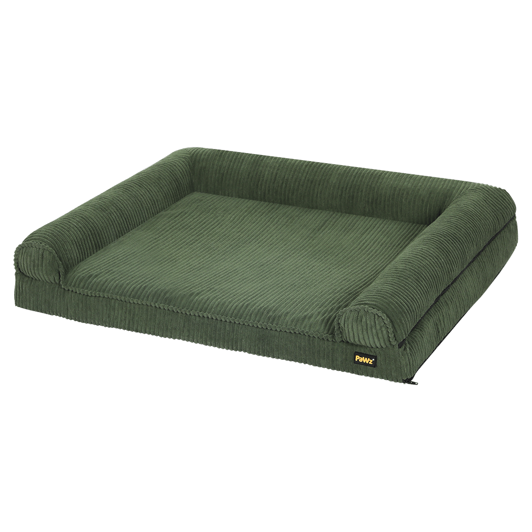 Orthopedic Non - Slip Dog Bed Mat with Bolstered Cushion - Green - Rivercity House & Home Co. (ABN 18 642 972 209) - Affordable Modern Furniture Australia