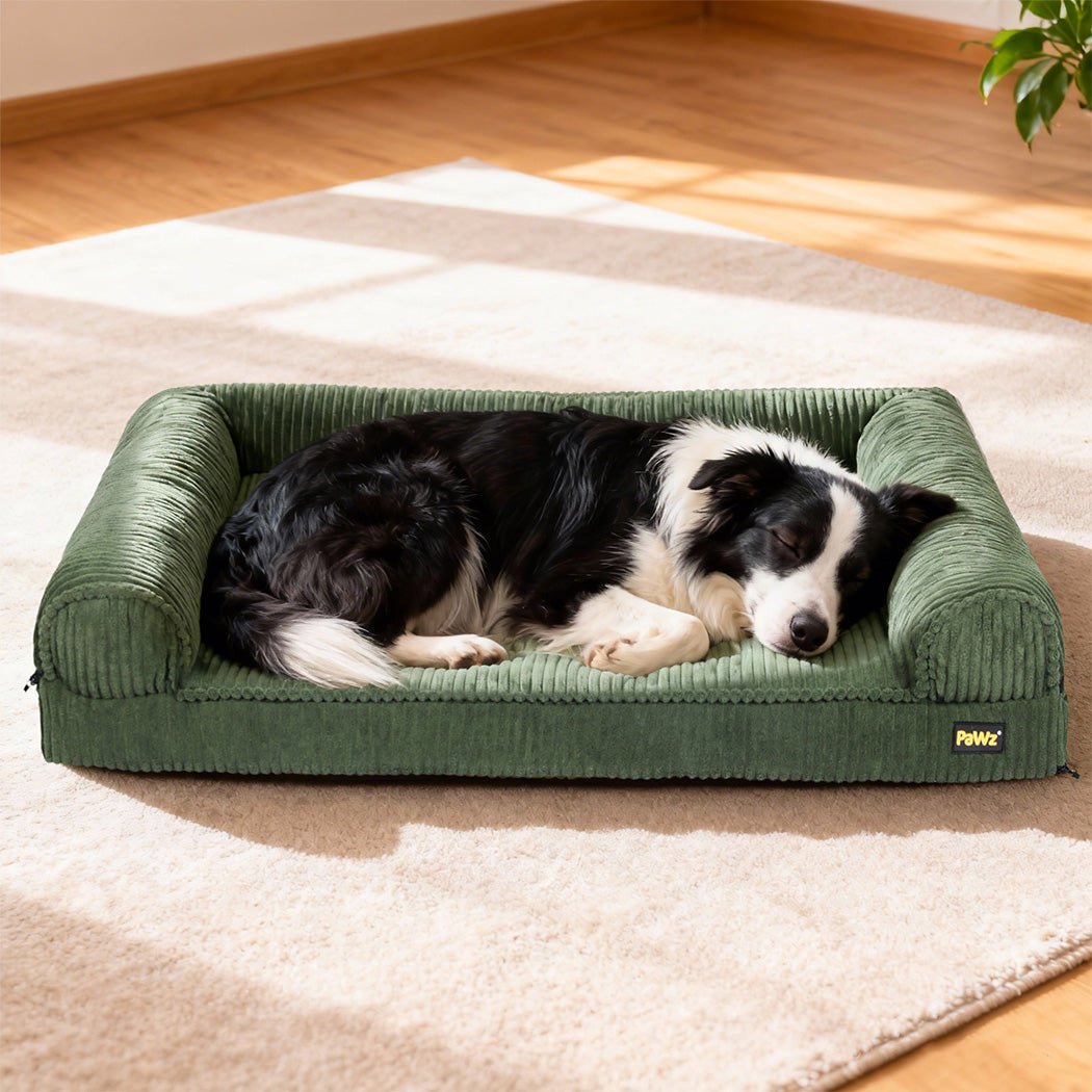 Orthopedic Non - Slip Dog Bed Mat with Bolstered Cushion - Green - Rivercity House & Home Co. (ABN 18 642 972 209) - Affordable Modern Furniture Australia