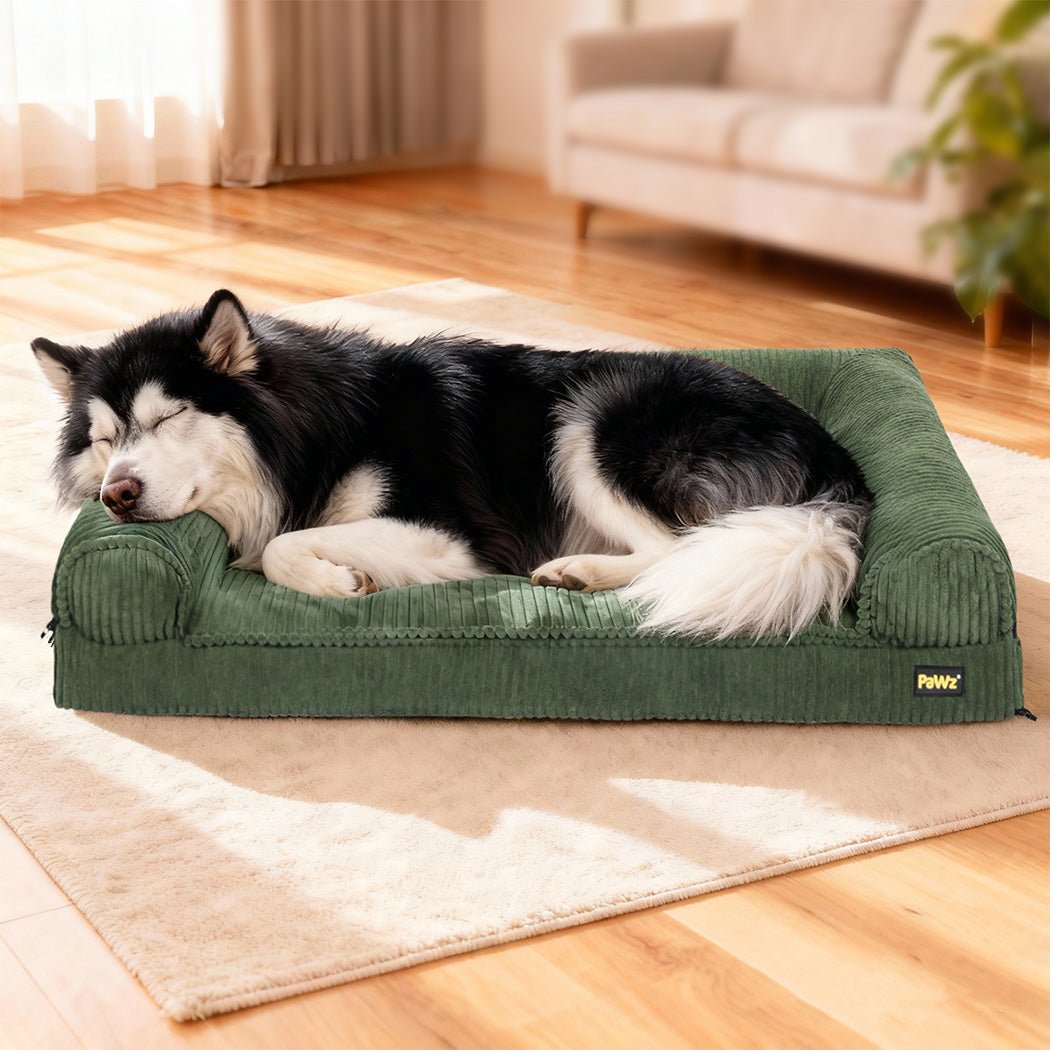 Orthopedic Non - Slip Dog Bed Mat with Bolstered Cushion - Green - Rivercity House & Home Co. (ABN 18 642 972 209) - Affordable Modern Furniture Australia