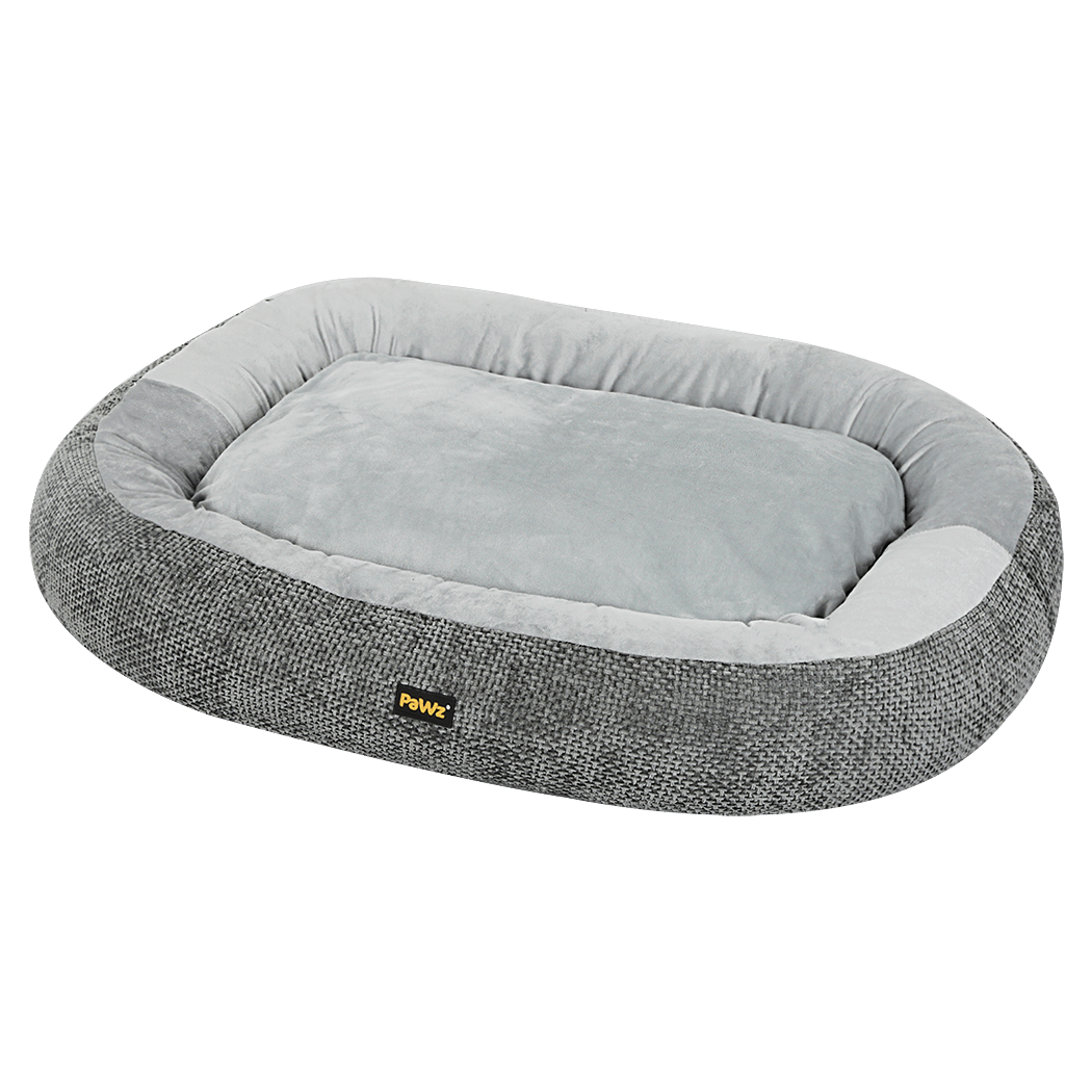 Orthopedic Plush Dog Bed with Non - Slip Base and Washable Cover - Grey - Rivercity House & Home Co. (ABN 18 642 972 209) - Affordable Modern Furniture Australia