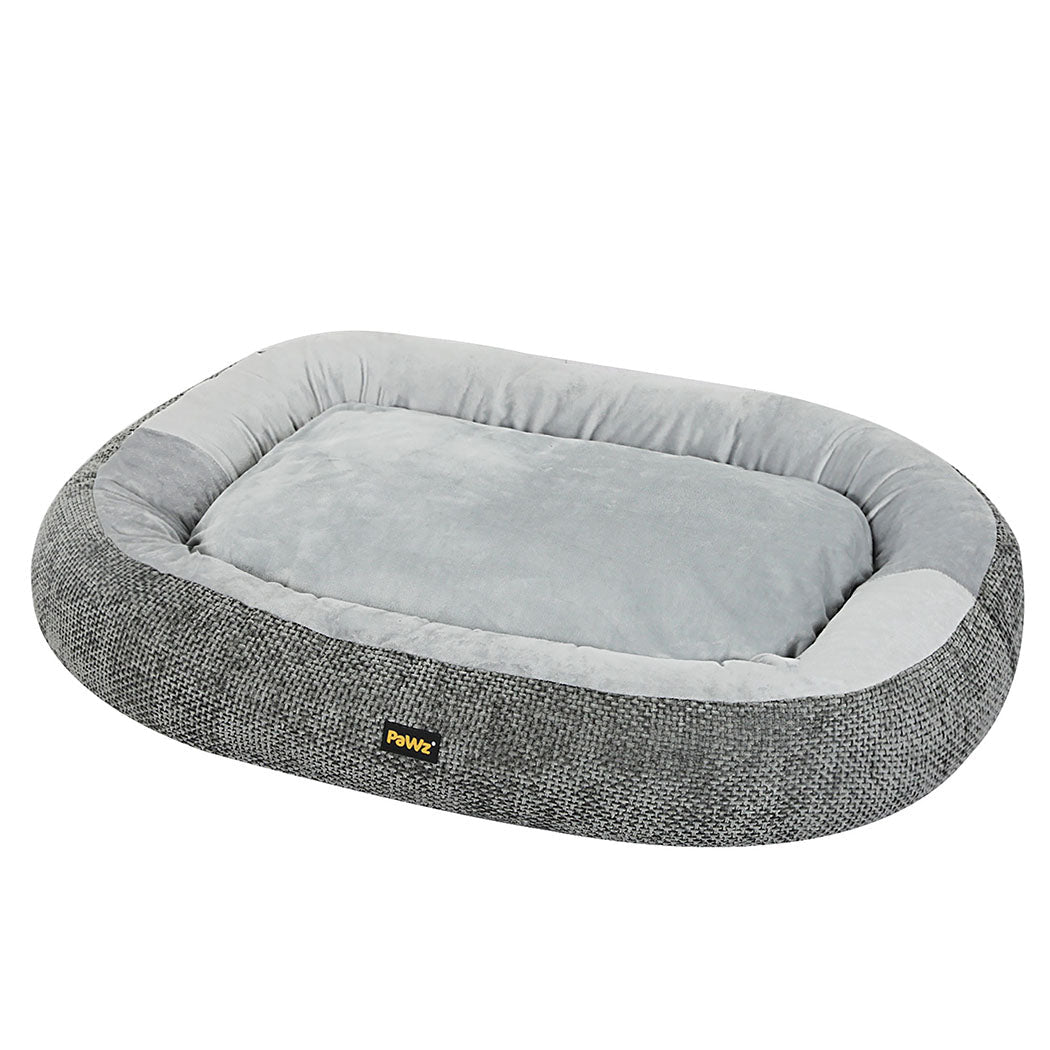 Orthopedic Plush Dog Bed with Non - Slip Base and Washable Cover - Grey - Rivercity House & Home Co. (ABN 18 642 972 209) - Affordable Modern Furniture Australia