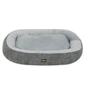 Orthopedic Plush Pet Bed with Non-Slip Base and Washable Cover - Grey