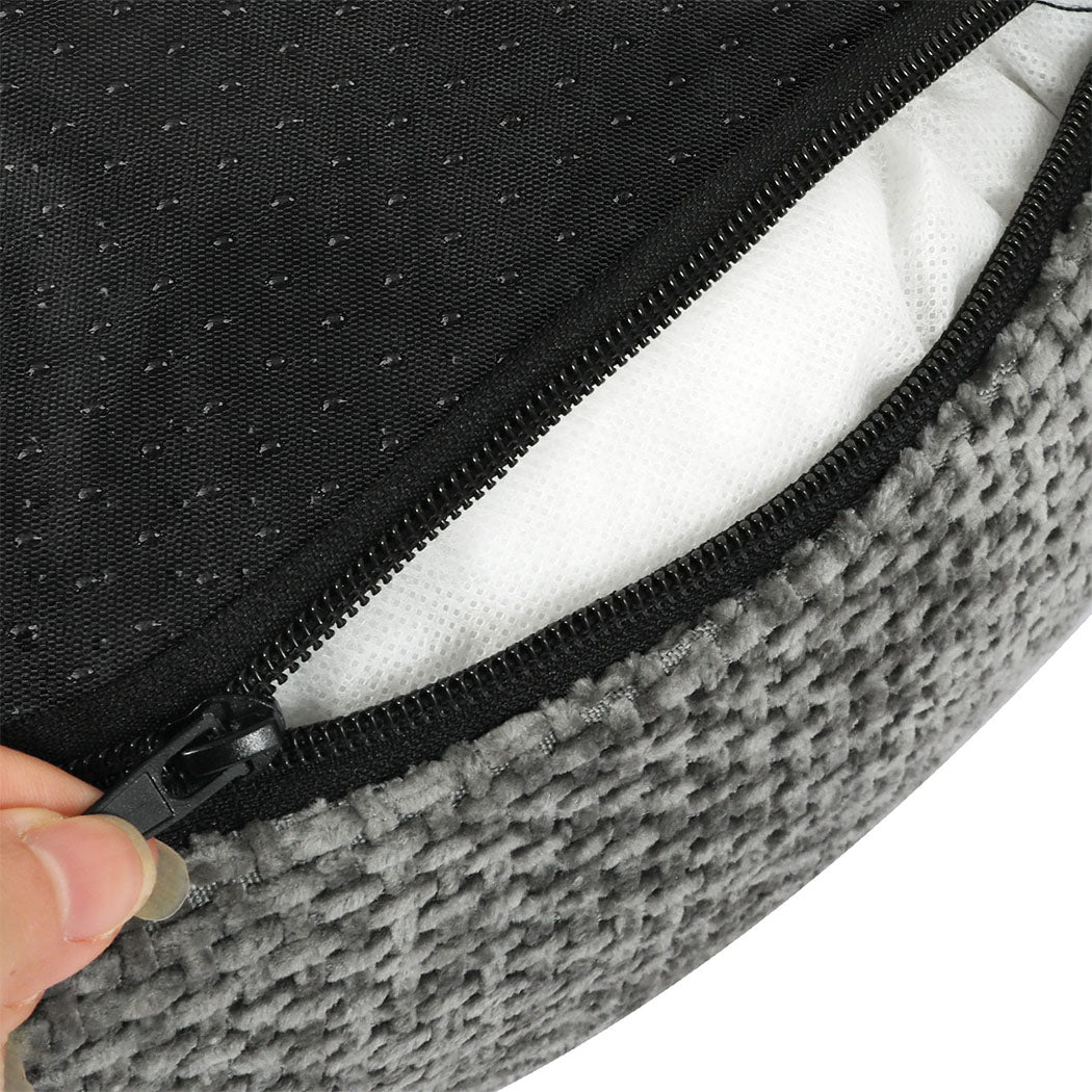 Orthopedic Plush Pet Bed with Non - Slip Base and Washable Cover - Grey - Rivercity House & Home Co. (ABN 18 642 972 209) - Affordable Modern Furniture Australia