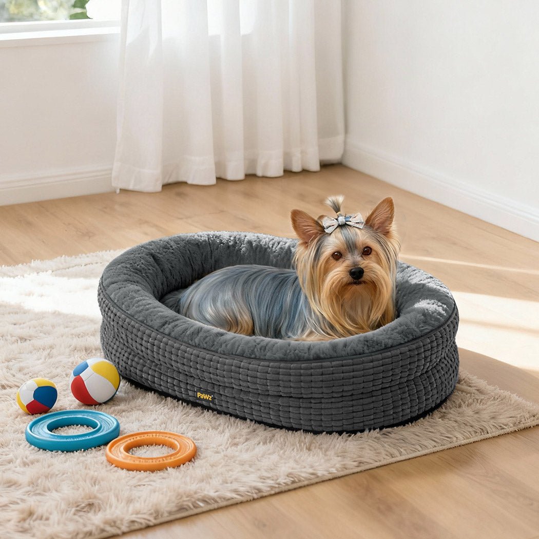 Orthopedic Plush Washable Dog Bed S Size - Grey - Rivercity House & Home Co. (ABN 18 642 972 209) - Affordable Modern Furniture Australia