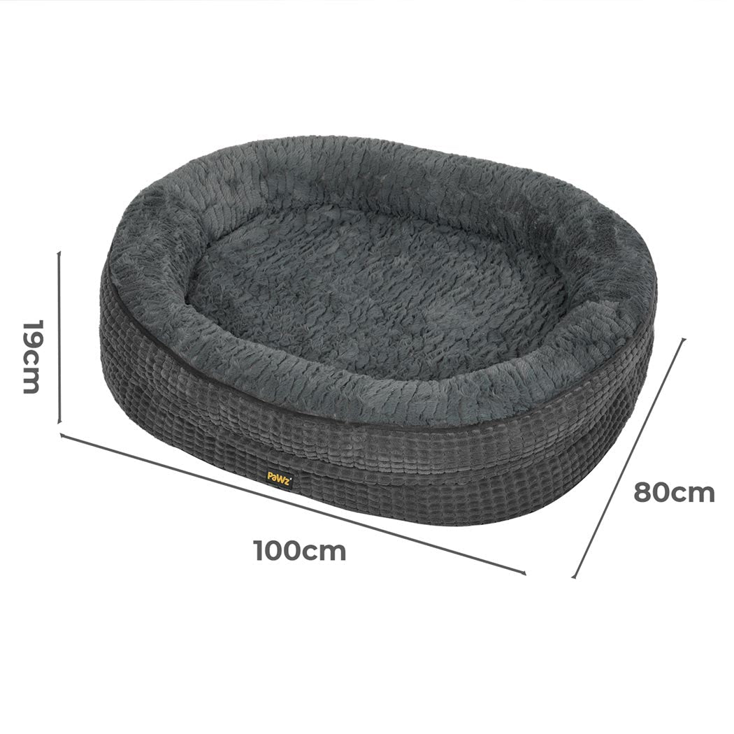 Orthopedic Plush XL Dog Bed with Washable Cover - Grey - Rivercity House & Home Co. (ABN 18 642 972 209) - Affordable Modern Furniture Australia