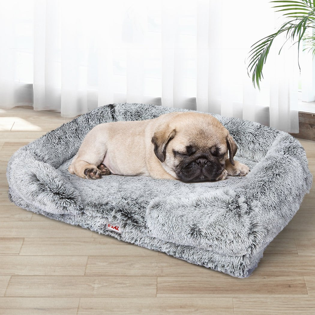 Orthopedic Small Dog Sofa Bed with Memory Foam - Grey - Rivercity House & Home Co. (ABN 18 642 972 209) - Affordable Modern Furniture Australia