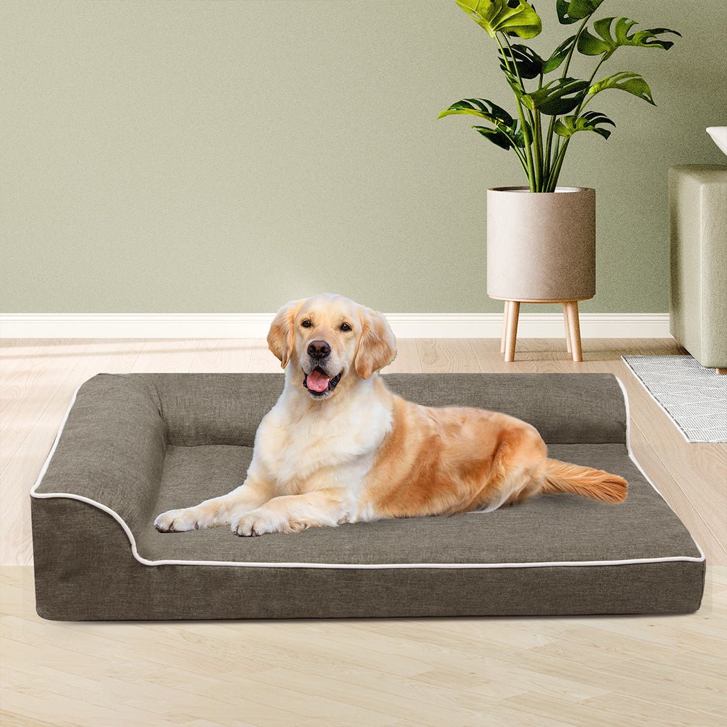 Orthopedic XL Dog Bed with Memory Foam Support - Coffee - Rivercity House & Home Co. (ABN 18 642 972 209) - Affordable Modern Furniture Australia