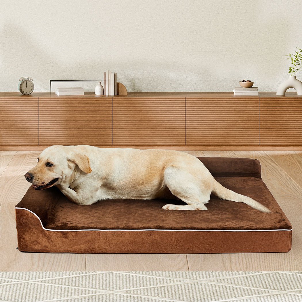 Orthopedic XL Dog Bed with Memory Foam Support - Coffee - Rivercity House & Home Co. (ABN 18 642 972 209) - Affordable Modern Furniture Australia