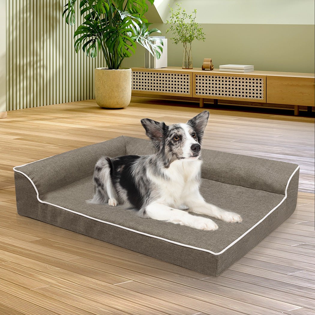 Orthopedic XL Dog Bed with Memory Foam Support - Coffee - Rivercity House & Home Co. (ABN 18 642 972 209) - Affordable Modern Furniture Australia