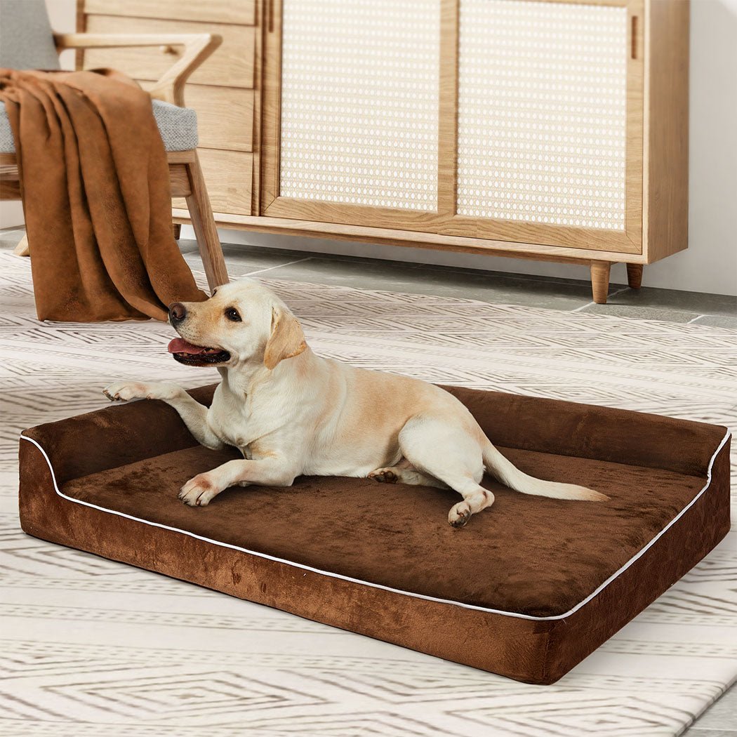 Orthopedic XXL Dog Bed with Memory Foam Support - Coffee - Rivercity House & Home Co. (ABN 18 642 972 209) - Affordable Modern Furniture Australia
