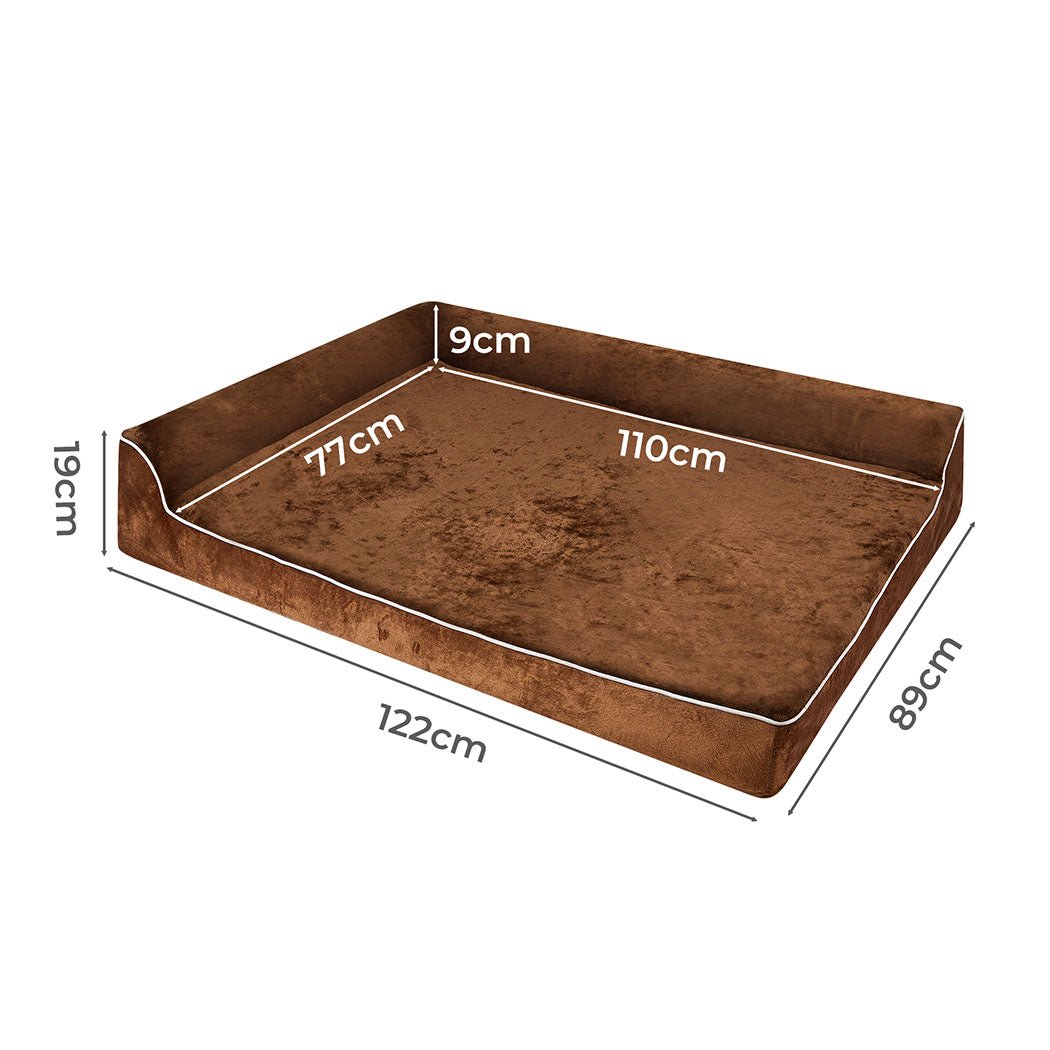 Orthopedic XXL Dog Bed with Memory Foam Support - Coffee - Rivercity House & Home Co. (ABN 18 642 972 209) - Affordable Modern Furniture Australia