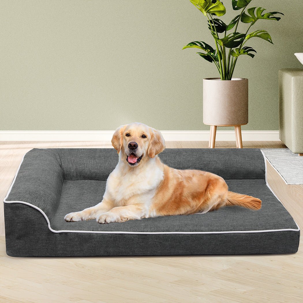 Orthopedic XXL Dog Bed with Memory Foam Support - Grey - Rivercity House & Home Co. (ABN 18 642 972 209) - Affordable Modern Furniture Australia