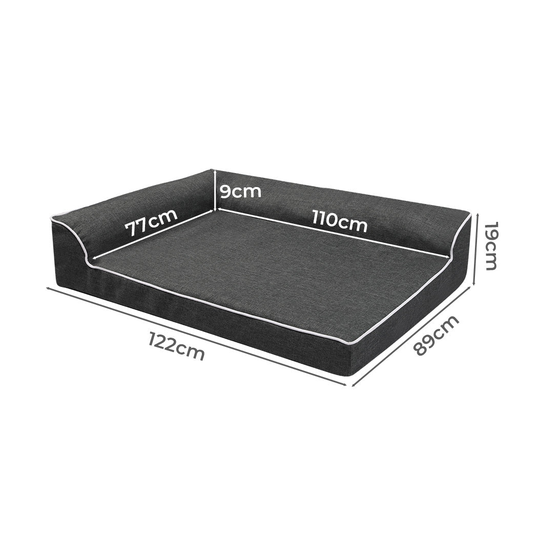 Orthopedic XXL Dog Bed with Memory Foam Support - Grey - Rivercity House & Home Co. (ABN 18 642 972 209) - Affordable Modern Furniture Australia