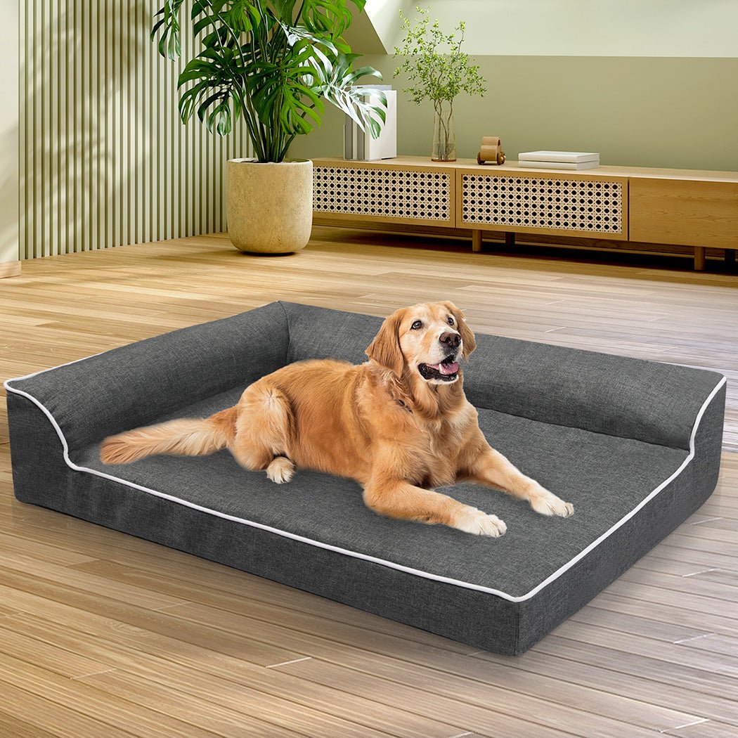 Orthopedic XXL Dog Bed with Memory Foam Support - Grey - Rivercity House & Home Co. (ABN 18 642 972 209) - Affordable Modern Furniture Australia