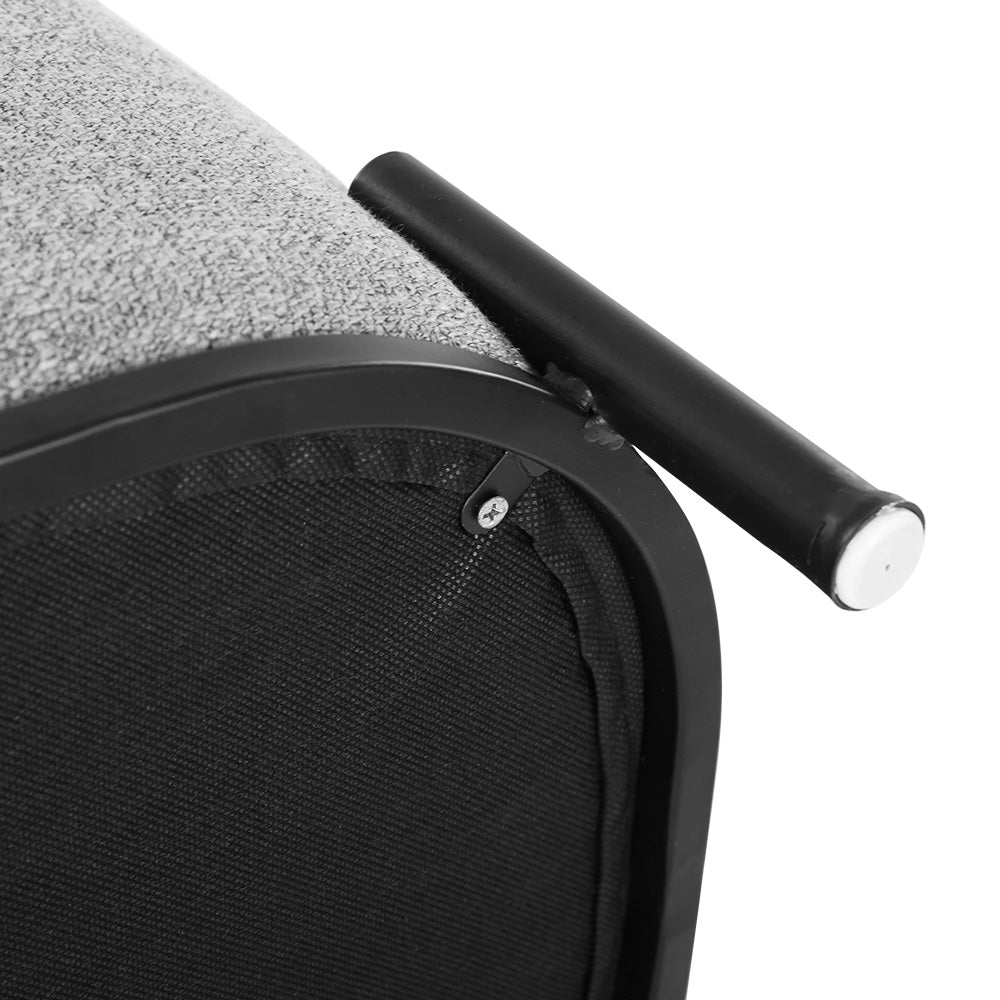 Ottoman Foot Stool Square Linen Grey - Furniture > Living Room > Ottomans & Footstools - Rivercity House & Home Co. (ABN 18 642 972 209) - Affordable Modern Furniture Australia