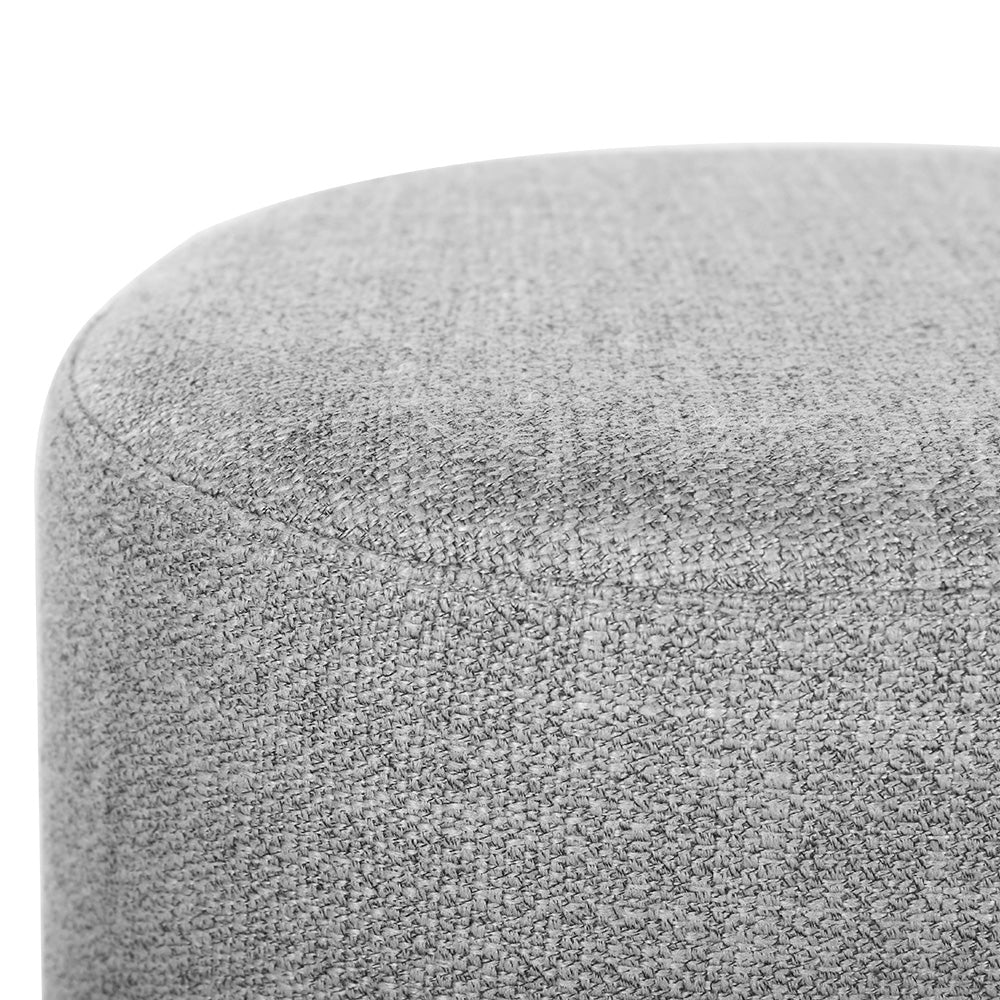 Ottoman Foot Stool Square Linen Grey - Furniture > Living Room > Ottomans & Footstools - Rivercity House & Home Co. (ABN 18 642 972 209) - Affordable Modern Furniture Australia