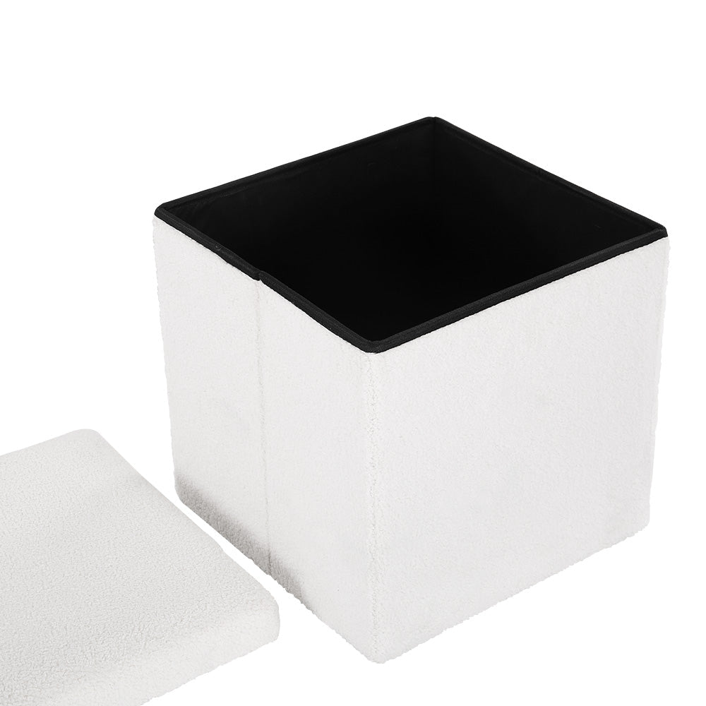 Ottoman Storage Foot Stool Vanity Square Teddy - Furniture > Living Room > Ottomans & Footstools - Rivercity House & Home Co. (ABN 18 642 972 209) - Affordable Modern Furniture Australia