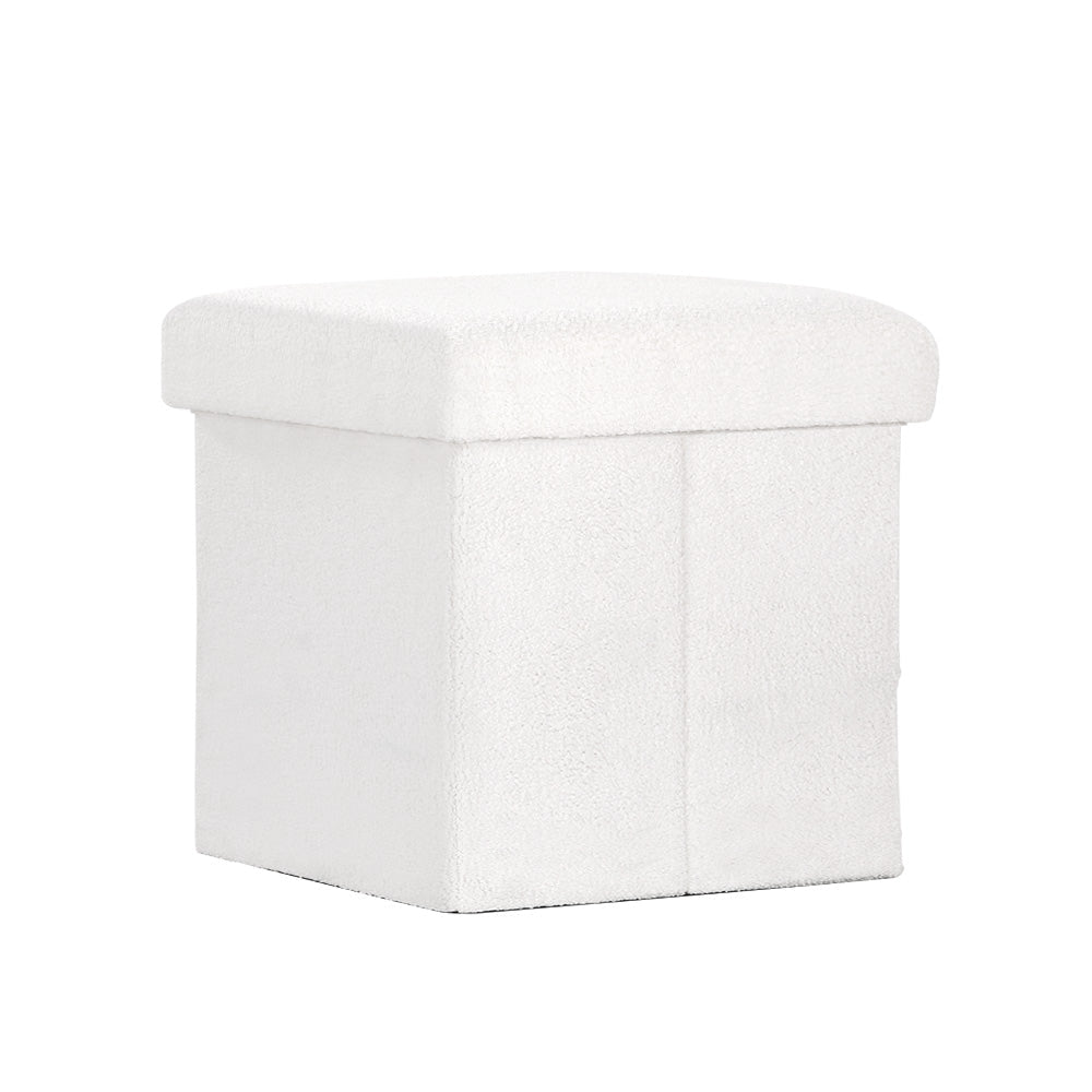 Ottoman Storage Foot Stool Vanity Square Teddy - Furniture > Living Room > Ottomans & Footstools - Rivercity House & Home Co. (ABN 18 642 972 209) - Affordable Modern Furniture Australia