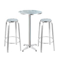 Outdoor Aluminium Bistro Set Bar Table & Stools