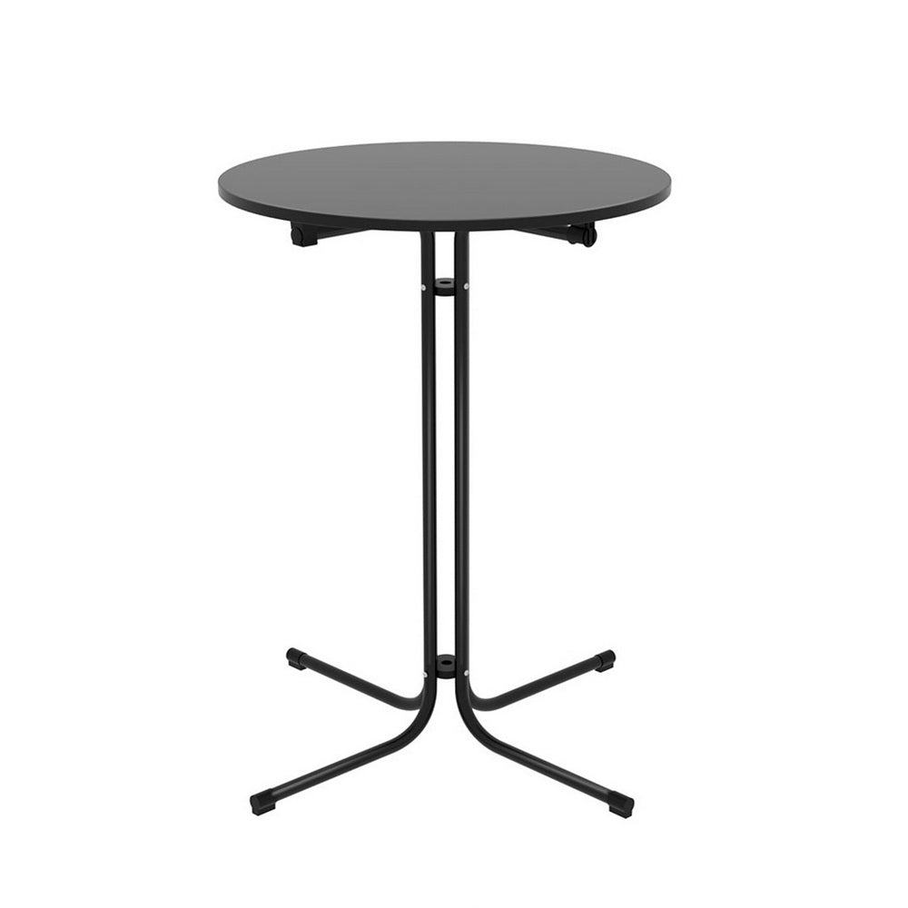 Outdoor Bar Table Round Folding Desk Top 109cm Patio Furniture Black - Furniture > Bar Stools & Chairs > Table & Bar Stools - Rivercity House & Home Co. (ABN 18 642 972 209) - Affordable Modern Furniture Australia