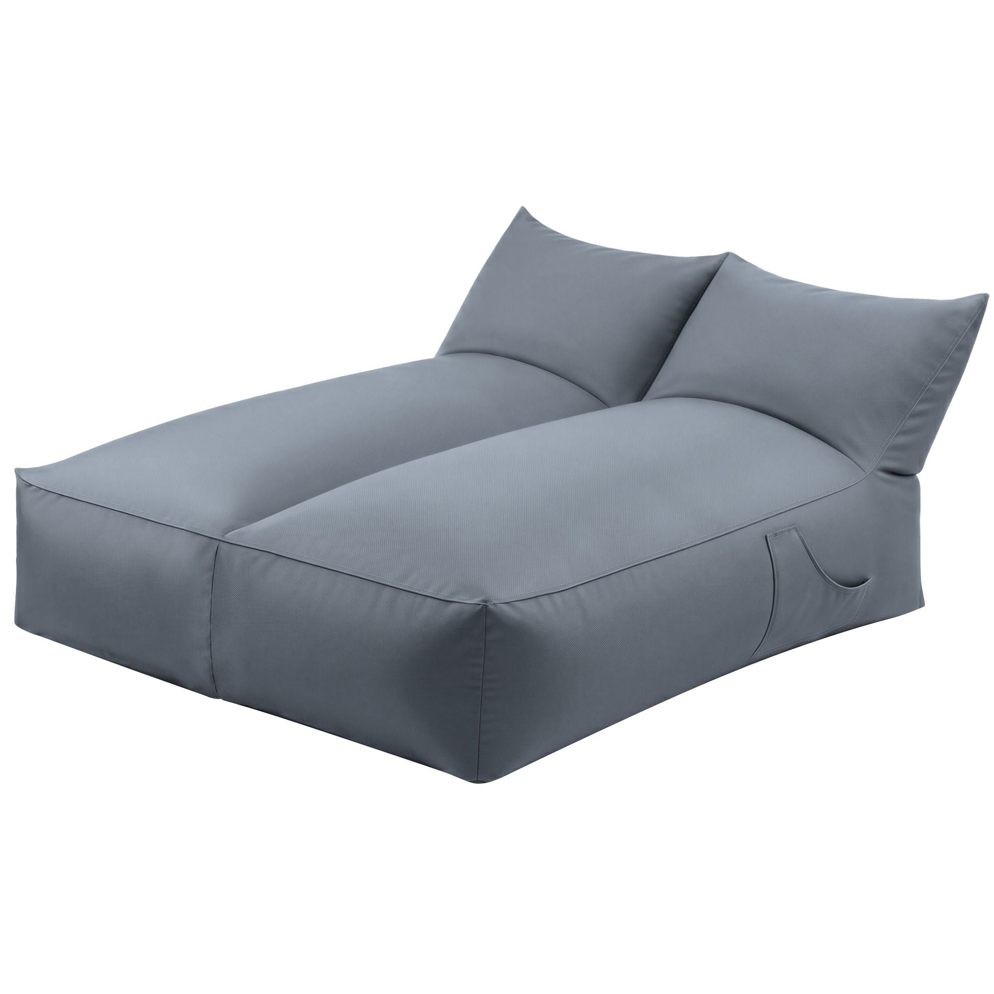 Outdoor Bean Bag Chair Cover (No Filler) 2 Seater Beanbag Lounge Sofacover Adults Splash - Proof Large Bean Bag Cover for Patio Poolside Relaxing Indoor, Grey - Furniture > Sofas > Sofa Accessories - Rivercity House & Home Co. (ABN 18 642 972 209) - Affordable Modern Furniture Australia