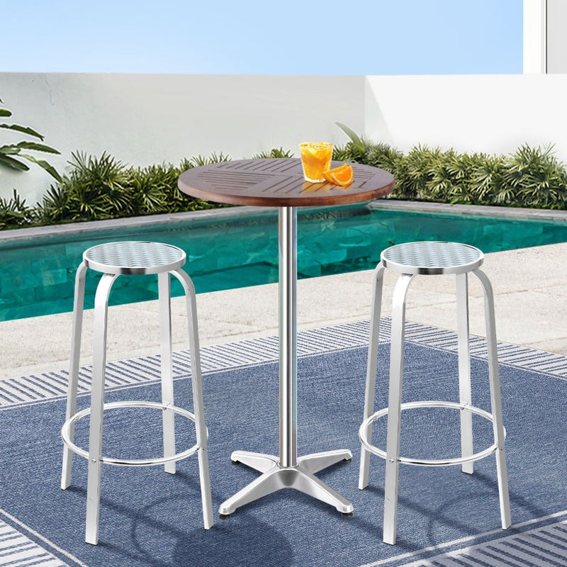 Outdoor Bistro Set Bar Table & Stools - Rivercity House & Home Co. (ABN 18 642 972 209) - Affordable Modern Furniture Australia