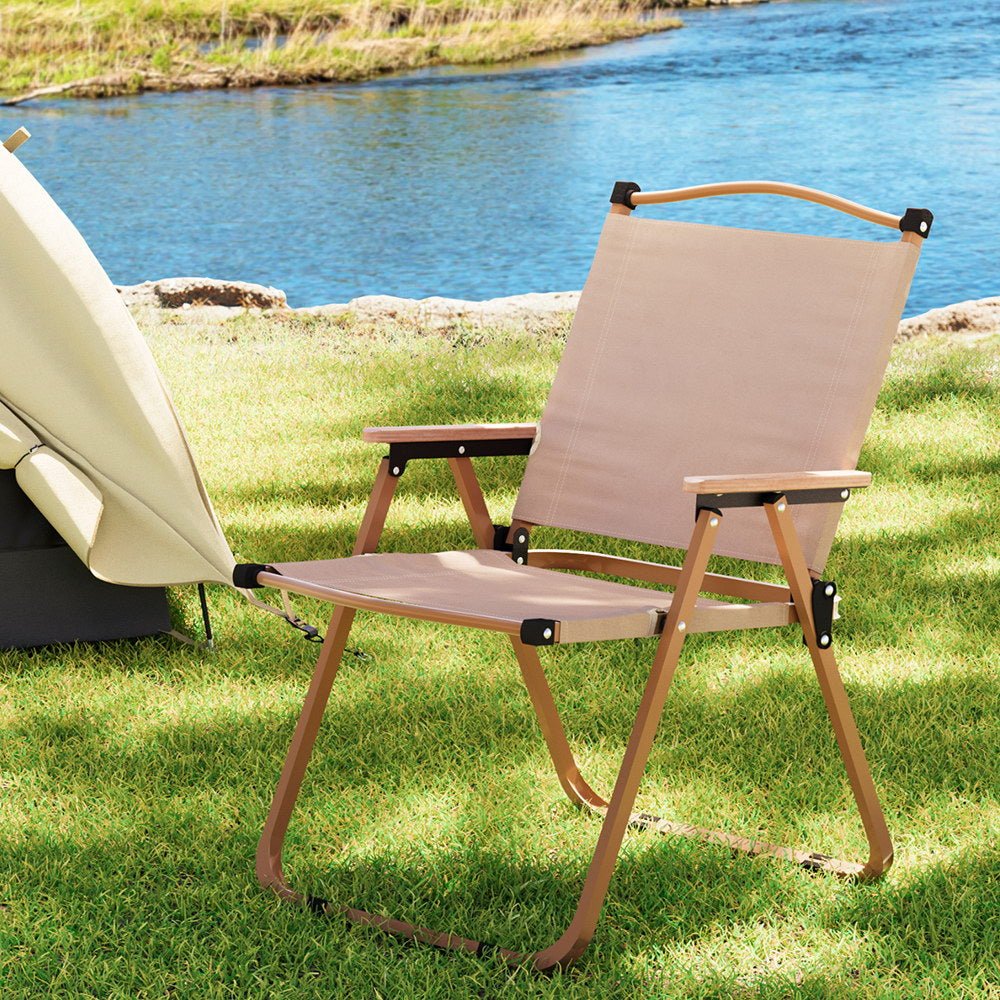 Outdoor Camping Chairs Portable Folding Beach Chair Patio Furniture - Furniture > Outdoor > Outdoor Sofas & Lounge Sets - Rivercity House & Home Co. (ABN 18 642 972 209) - Affordable Modern Furniture Australia