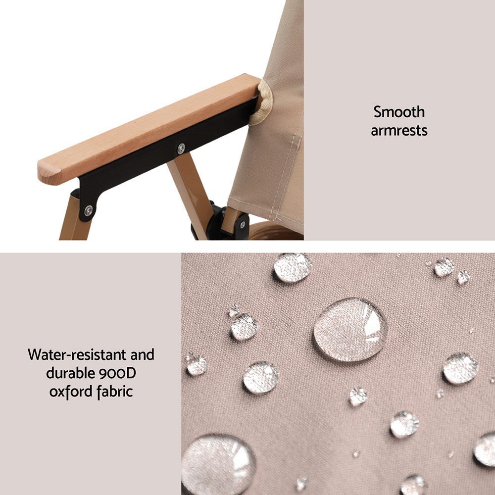 Outdoor Camping Chairs Portable Folding Beach Chair Patio Furniture - Furniture > Outdoor > Outdoor Sofas & Lounge Sets - Rivercity House & Home Co. (ABN 18 642 972 209) - Affordable Modern Furniture Australia