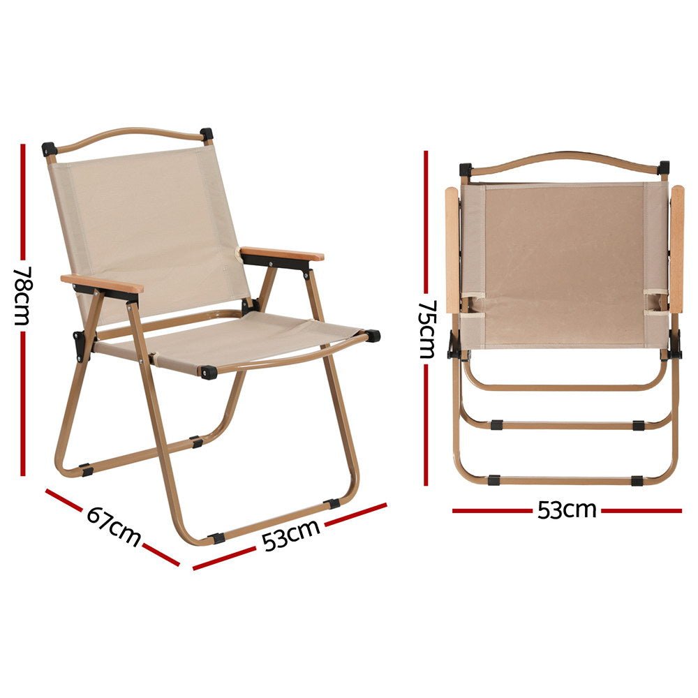 Outdoor Camping Chairs Portable Folding Beach Chair Patio Furniture - Furniture > Outdoor > Outdoor Sofas & Lounge Sets - Rivercity House & Home Co. (ABN 18 642 972 209) - Affordable Modern Furniture Australia