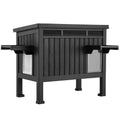 Outdoor Cat House Pet Kennel Enclosure Shelter Rabbit Hutch - Black
