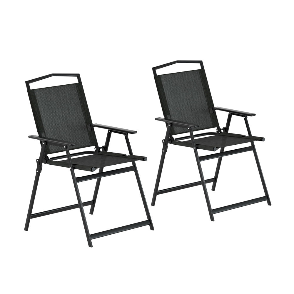 Outdoor Chairs Portable Folding Camping Chair Steel Patio Furniture - Furniture > Outdoor > Outdoor Chairs - Rivercity House & Home Co. (ABN 18 642 972 209) - Affordable Modern Furniture Australia