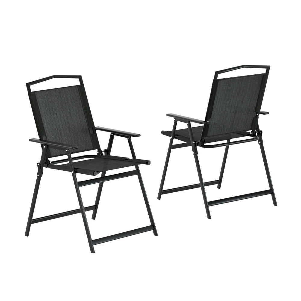 Outdoor Chairs Portable Folding Camping Chair Steel Patio Furniture - Furniture > Outdoor > Outdoor Chairs - Rivercity House & Home Co. (ABN 18 642 972 209) - Affordable Modern Furniture Australia