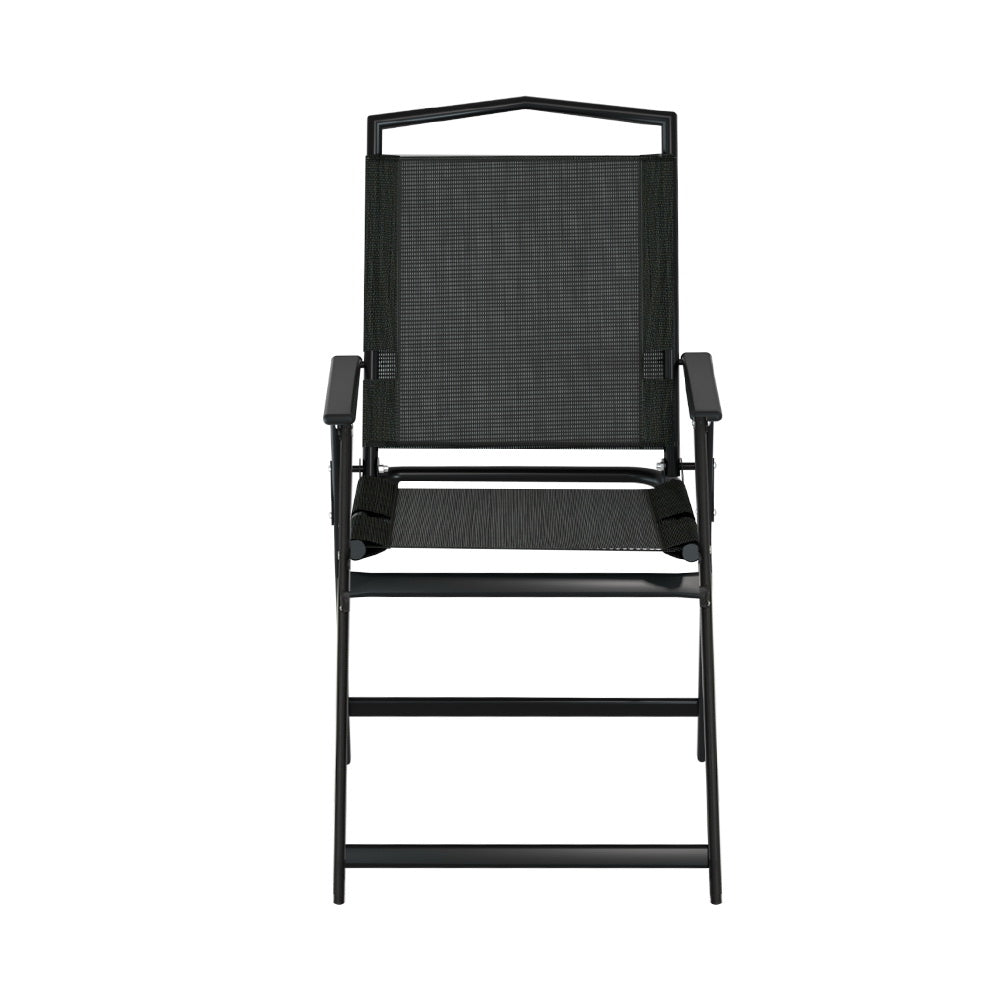 Outdoor Chairs Portable Folding Camping Chair Steel Patio Furniture - Furniture > Outdoor > Outdoor Chairs - Rivercity House & Home Co. (ABN 18 642 972 209) - Affordable Modern Furniture Australia