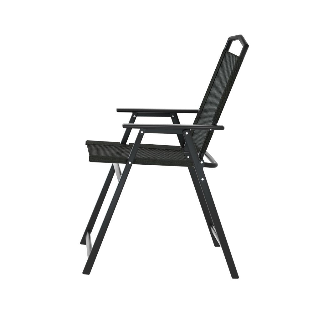 Outdoor Chairs Portable Folding Camping Chair Steel Patio Furniture - Furniture > Outdoor > Outdoor Chairs - Rivercity House & Home Co. (ABN 18 642 972 209) - Affordable Modern Furniture Australia