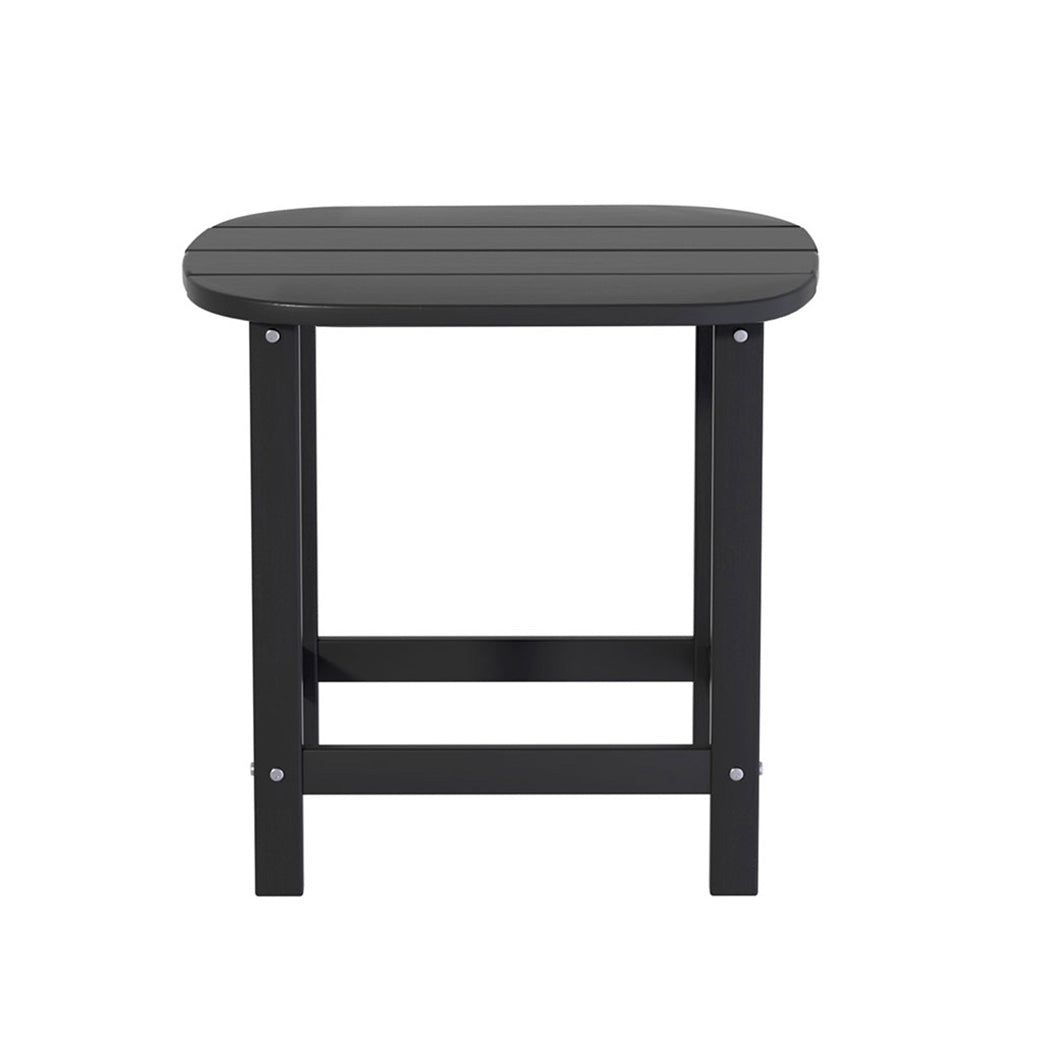 Outdoor Coffee Side Table HDPE Desk Patio Furniture Camping Garden Black - Furniture > Outdoor > Outdoor Chairs - Rivercity House & Home Co. (ABN 18 642 972 209) - Affordable Modern Furniture Australia