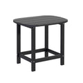 Outdoor Slatted Coffee Side Table 47.5cm Height - Black