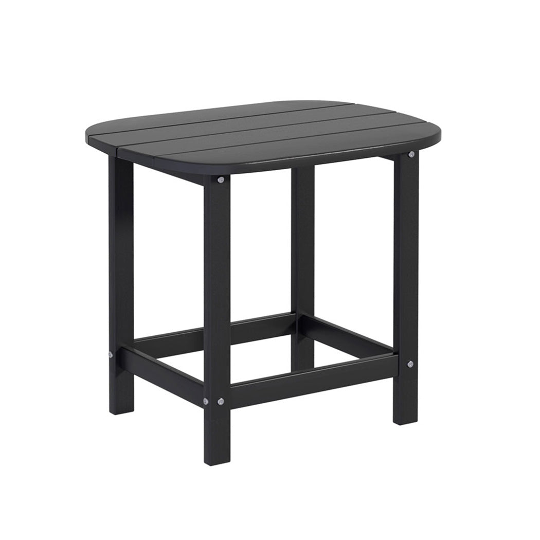 Outdoor Coffee Side Table HDPE Desk Patio Furniture Camping Garden Black - Furniture > Outdoor > Outdoor Chairs - Rivercity House & Home Co. (ABN 18 642 972 209) - Affordable Modern Furniture Australia