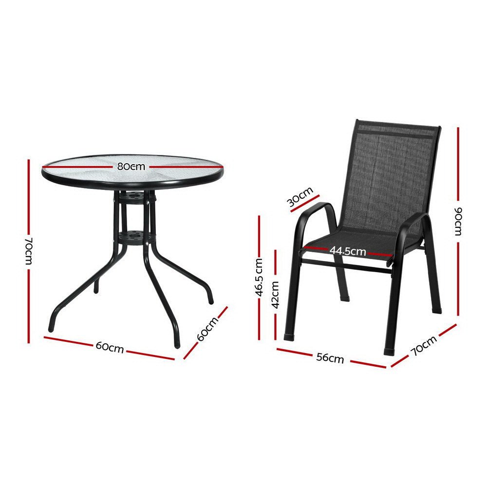 Outdoor Dining Set Table and Chairs Patio Garden Furniture Bistro Set - Furniture > Outdoor > Outdoor Dining Sets - Rivercity House & Home Co. (ABN 18 642 972 209) - Affordable Modern Furniture Australia