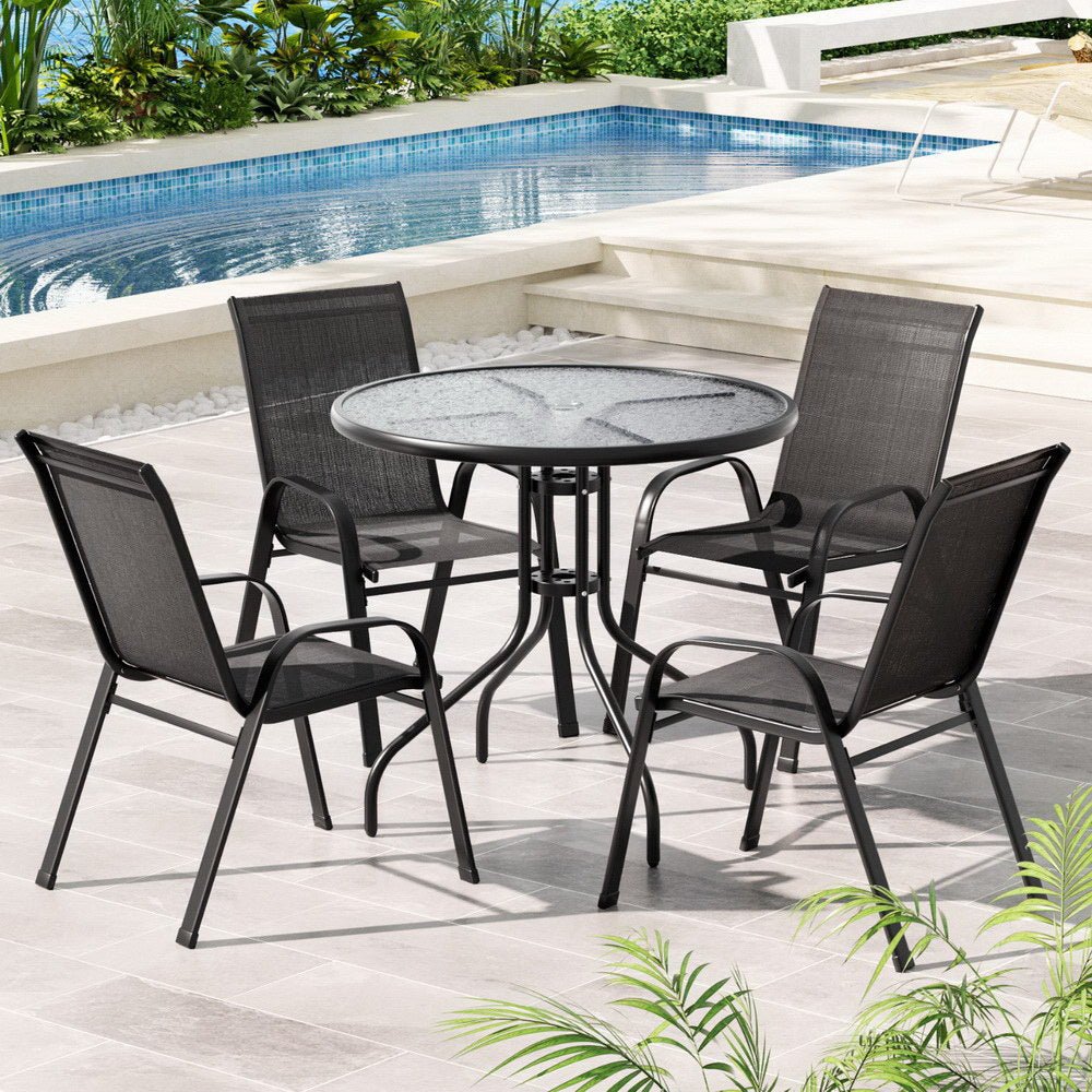 Outdoor Dining Set Table and Chairs Patio Garden Furniture Bistro Set - Furniture > Outdoor > Outdoor Dining Sets - Rivercity House & Home Co. (ABN 18 642 972 209) - Affordable Modern Furniture Australia