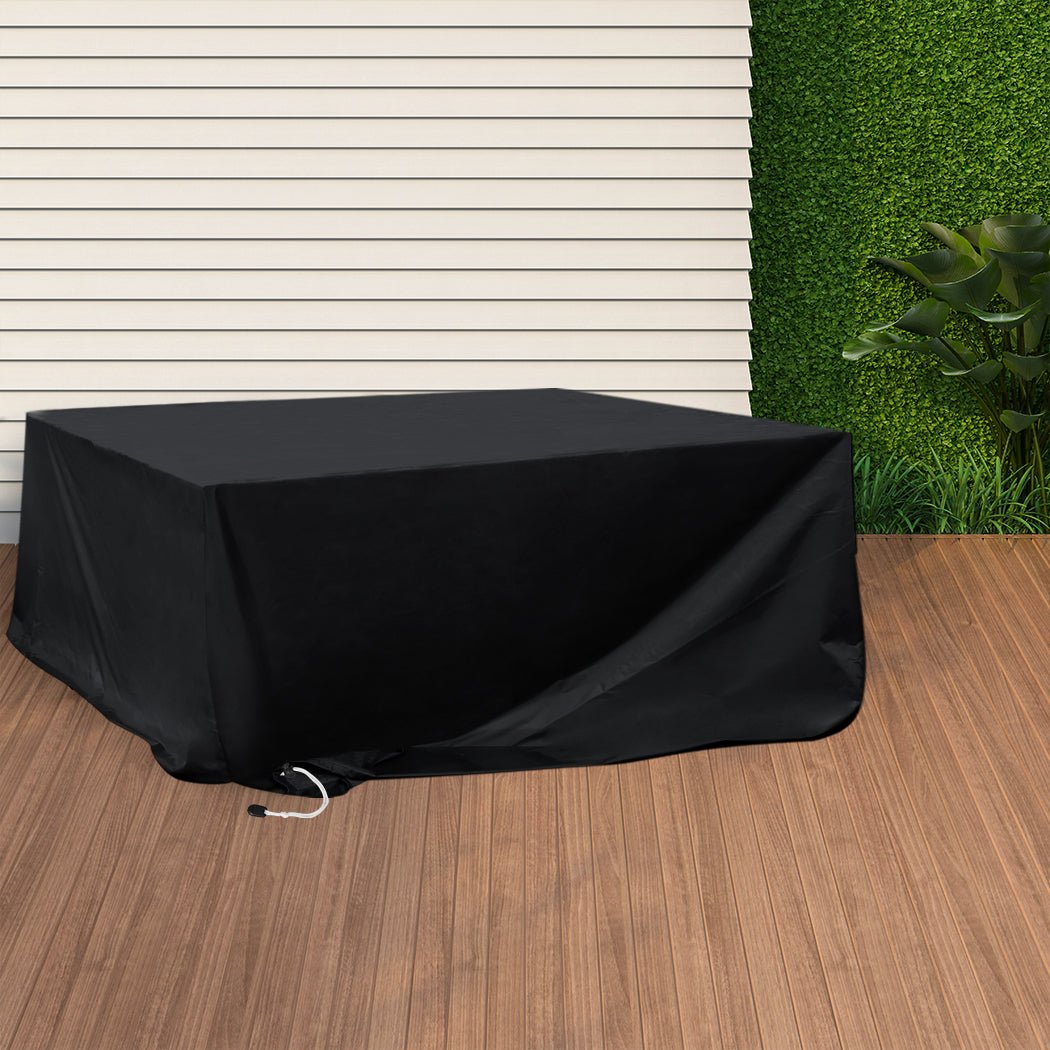 Outdoor Furniture Cover 15cm Waterproof Tear Resistant - Black - Rivercity House & Home Co. (ABN 18 642 972 209) - Affordable Modern Furniture Australia