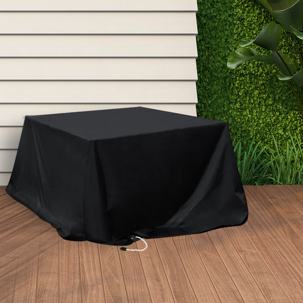 Outdoor Furniture Cover Waterproof Tear Resistant with Draw Cord - Black - Rivercity House & Home Co. (ABN 18 642 972 209) - Affordable Modern Furniture Australia