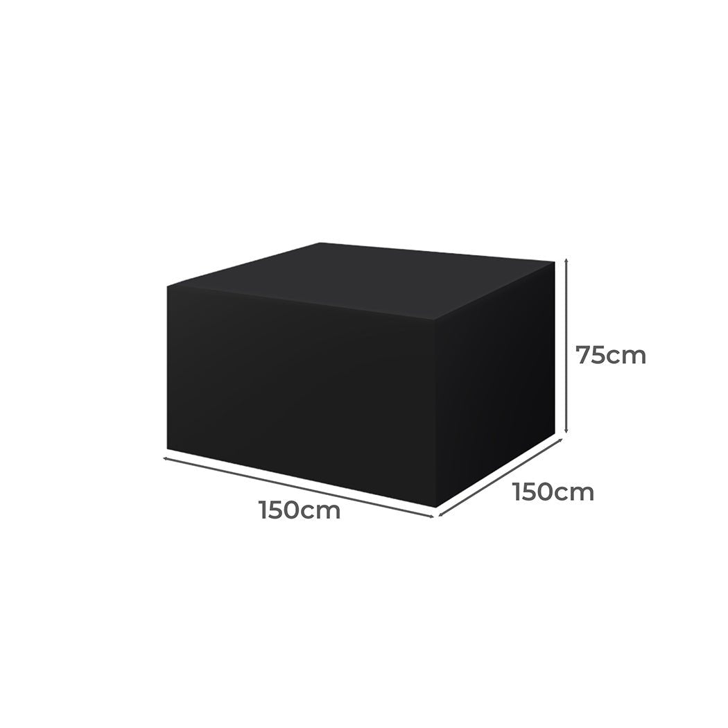 Outdoor Furniture Cover Waterproof Tear Resistant with Draw Cord - Black - Rivercity House & Home Co. (ABN 18 642 972 209) - Affordable Modern Furniture Australia