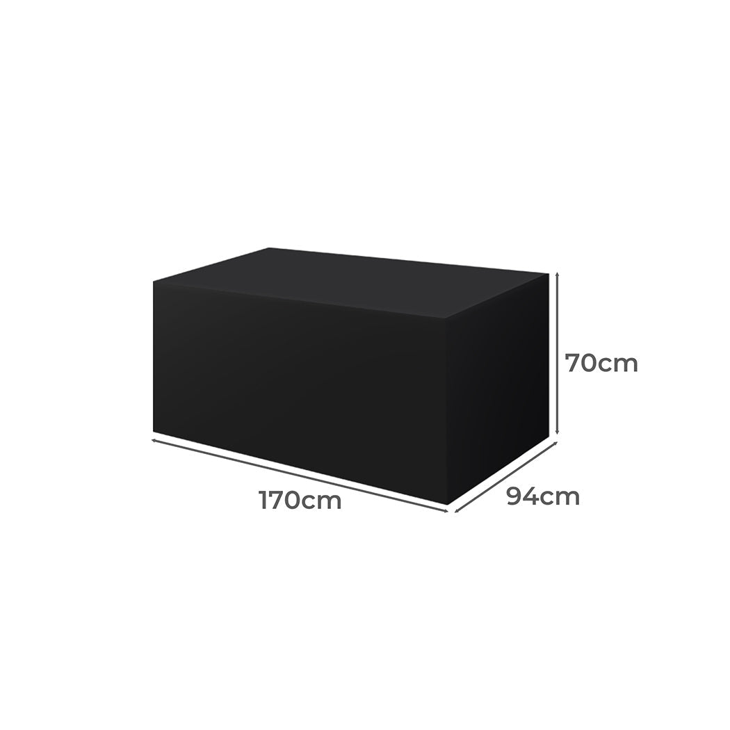 Outdoor Furniture Cover with 10cm Extension - Black - Rivercity House & Home Co. (ABN 18 642 972 209) - Affordable Modern Furniture Australia