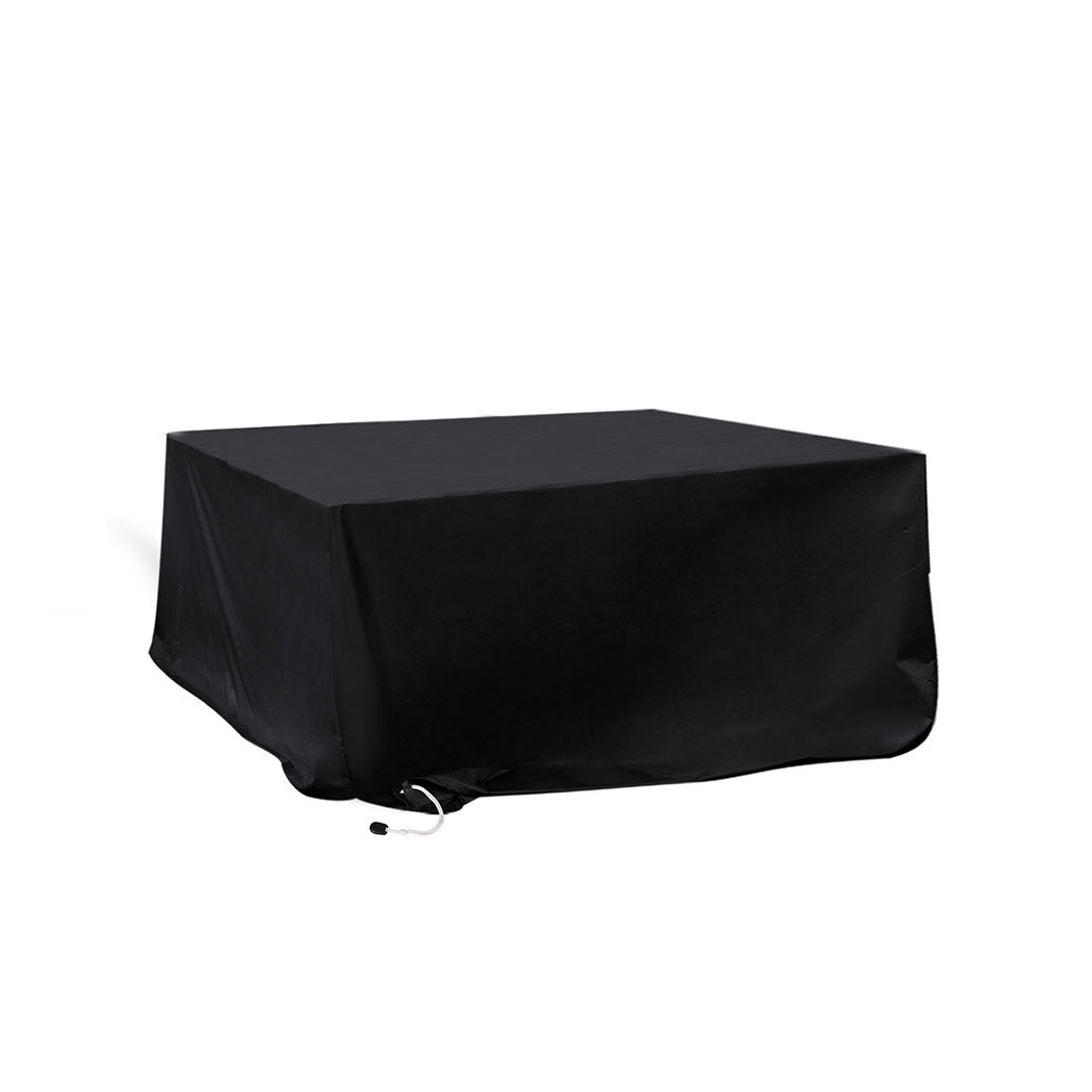 Outdoor Furniture Cover with 10cm Extension - Black - Rivercity House & Home Co. (ABN 18 642 972 209) - Affordable Modern Furniture Australia