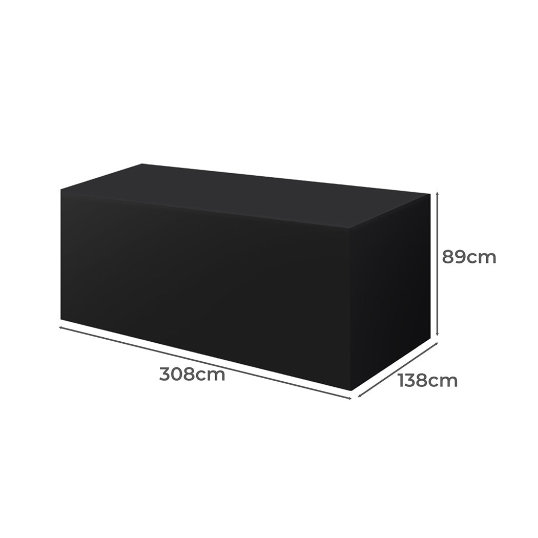 Outdoor Garden Furniture Cover 45cm Extension - Black - Rivercity House & Home Co. (ABN 18 642 972 209) - Affordable Modern Furniture Australia