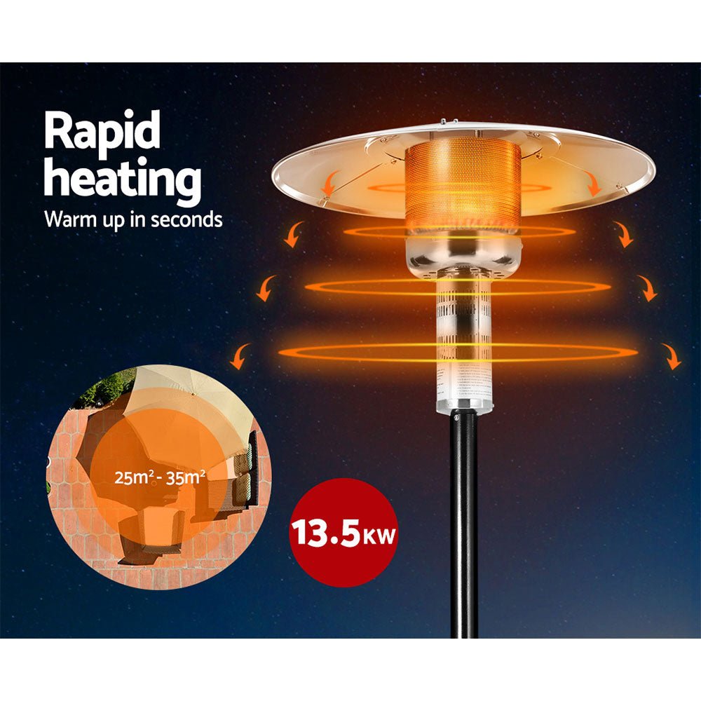 Outdoor Gas Patio Heater - Appliances > Heaters > Patio Heaters - Rivercity House & Home Co. (ABN 18 642 972 209) - Affordable Modern Furniture Australia