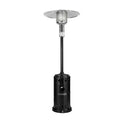Outdoor Gas Patio Heater 13.5kW with Wheels and Safety Features - Black & Silver