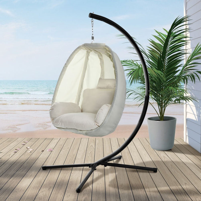 Outdoor Hanging Egg Chair - Rivercity House & Home Co. (ABN 18 642 972 209) - Affordable Modern Furniture Australia